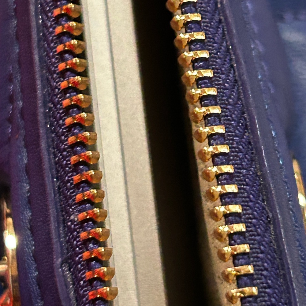 Kate Spade New York Purple Quilted Bag 16.5” x 12” Storybook Lining w/Bag Charm - Picture 17 of 17